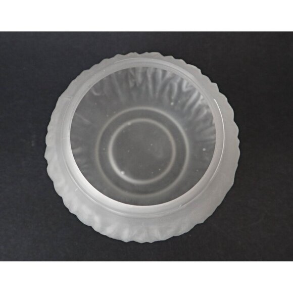 Satin Depression Glass Powder Jar Vintage Art Deco Dresser Jar 1930's - Picture 4 of 4